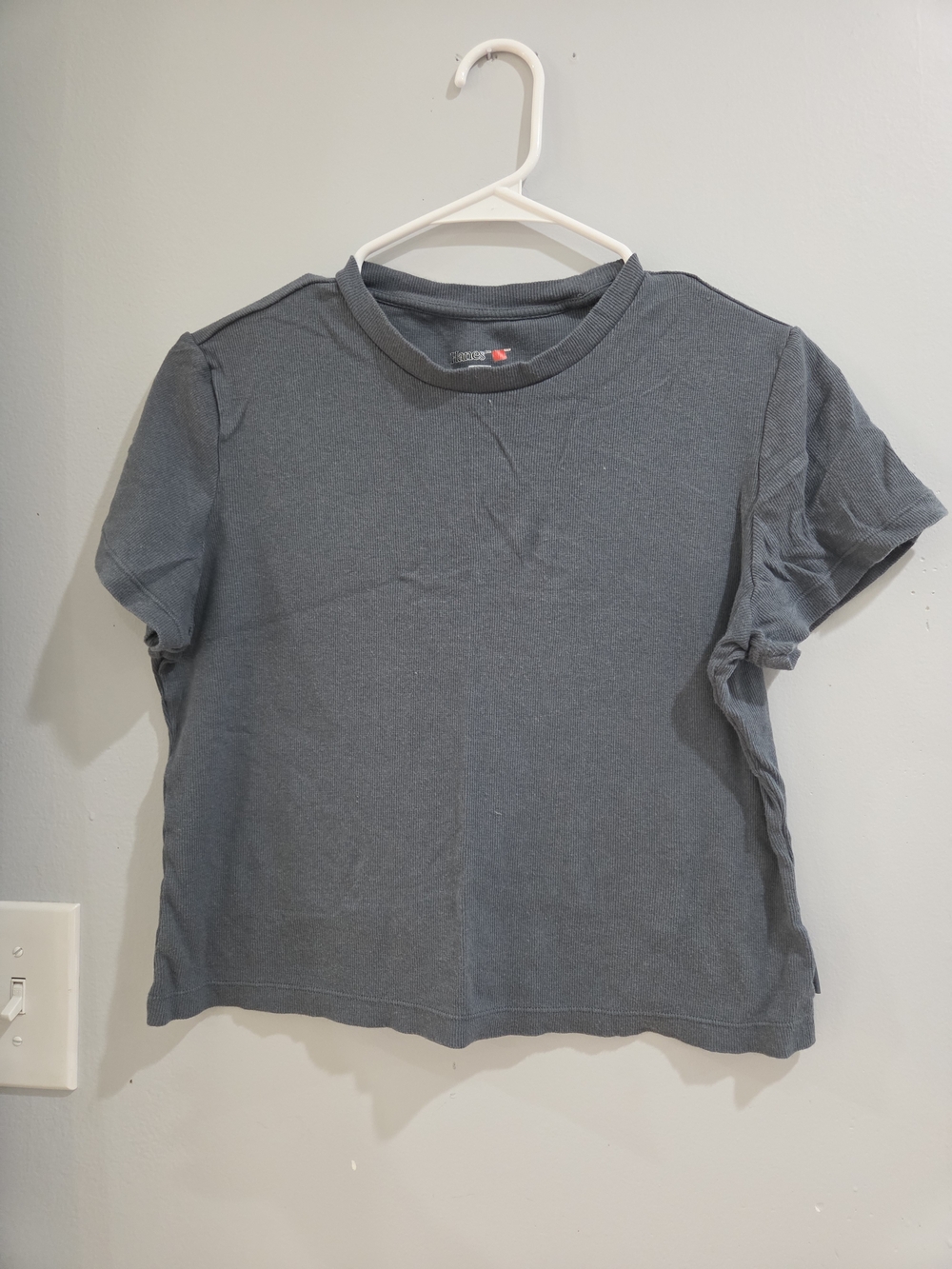 Hanes Women's Short Sleeve Crewneck Tee - Charcoal